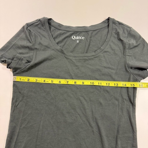 Quince Round Neck Basic Tee Shirt Grey Size Small - Picture 5 of 5
